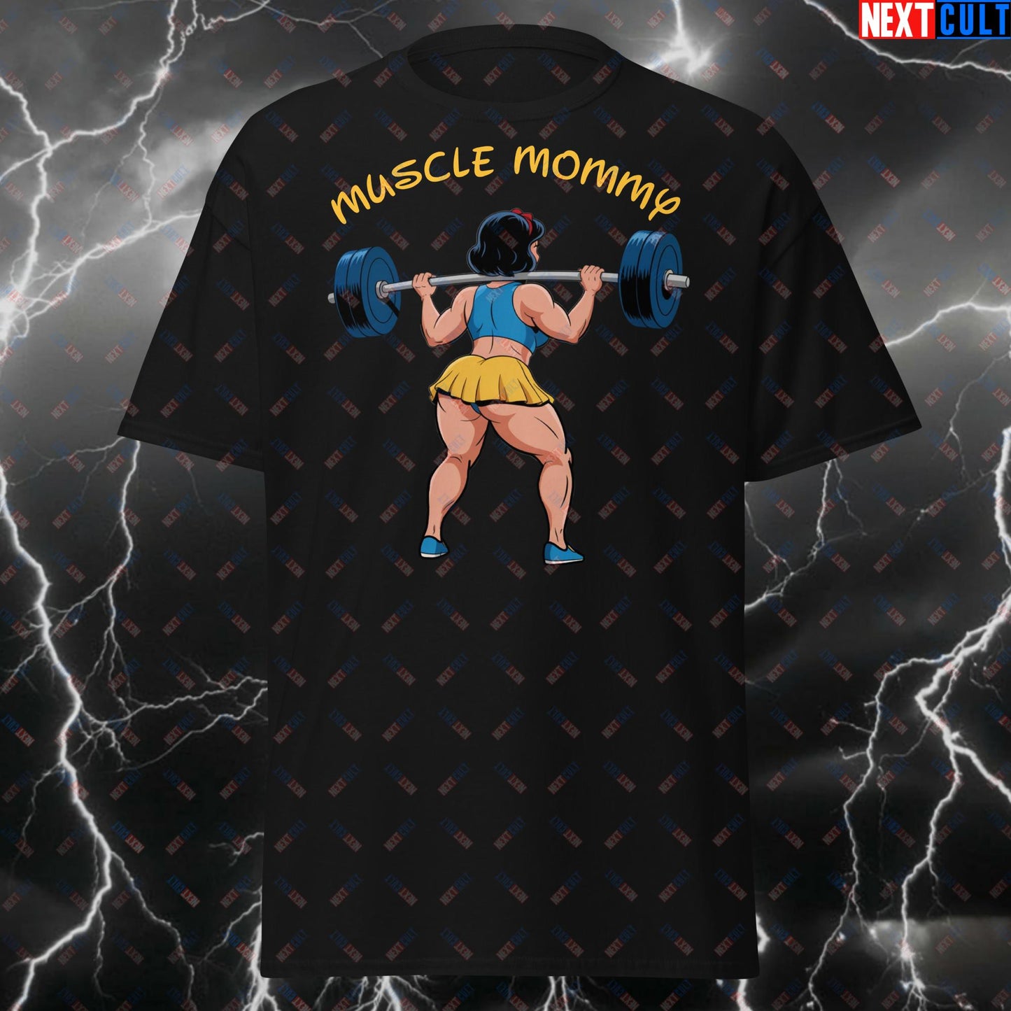 Funny Muscle Mommy Gym Tee - Squats & Leg Day Meme Tshirt for Gym Princess, Gymbro & Lifters - Fitness Pump Cover Workout Top T-shirts Bodybuilding Fitness Gym Pump Cover Workout Next Cult Brand