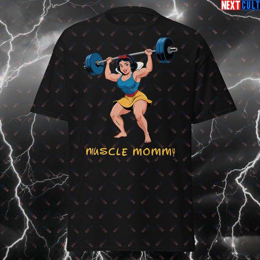 Muscle Mommy Gym Princess Funny Workout T-Shirt – Gym Girl Powerlifting Meme Tee for Lifters & Gymbros Gains Pump Cover Top T-shirts Bodybuilding Films Fitness Gym Powerlifting Pump Cover Workout Next Cult Brand