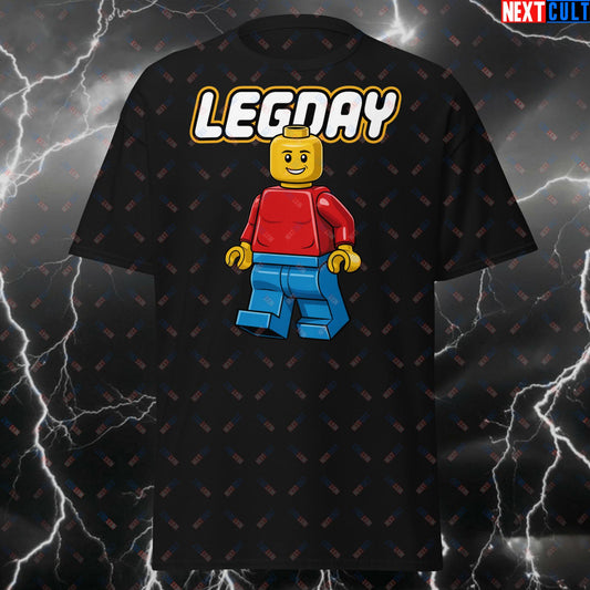 Legday Gains Funny Gym T-Shirt – Squats & Deadlifts Meme Tee for Lifters, Workout Pump Cover Top for Bodybuilding & Fitness T-shirts Bodybuilding Fitness Gym Leg Day LEGO Pump Cover Workout Next Cult Brand