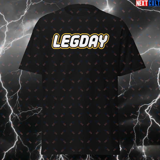 Legday Gains Funny Gym T-Shirt – Squats & Deadlifts Tee for Lifters, Workout Pump Cover Top for Bodybuilding & Fitness Bros T-shirts Bodybuilding Fitness Gym Leg Day LEGO Pump Cover Workout Next Cult Brand