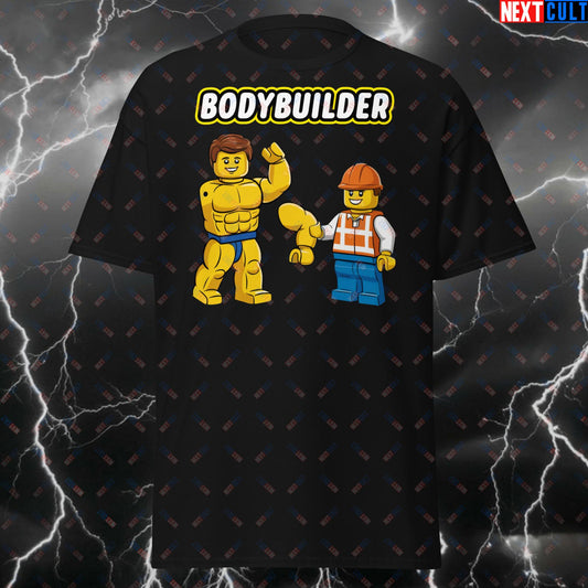 Body Under Construction Funny Gym T-Shirt – Bodybuilding Meme Tee for Lifters, Gymbro Pump Cover Workout Top T-shirts Bodybuilding Fitness Gym LEGO Pump Cover Workout Next Cult Brand