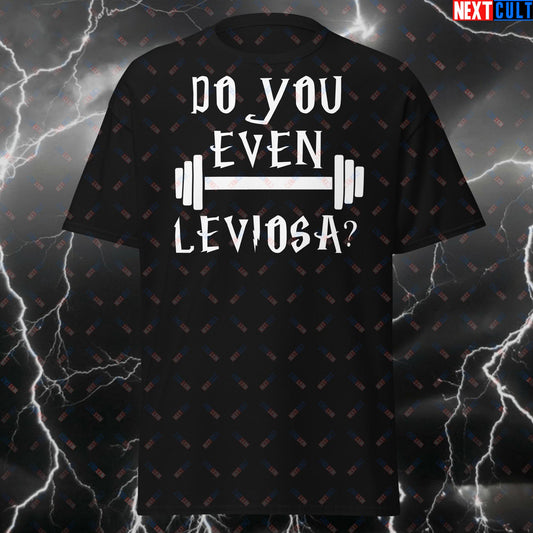 Do You Even Leviosa? Funny Gym T-Shirt - Workout Tee for Lifters, Fitness Meme Pump Cover Top for Bodybuilding & Powerlifting T-shirts Bodybuilding Books Films Fitness Gym Harry Potter Pump Cover Workout Next Cult Brand