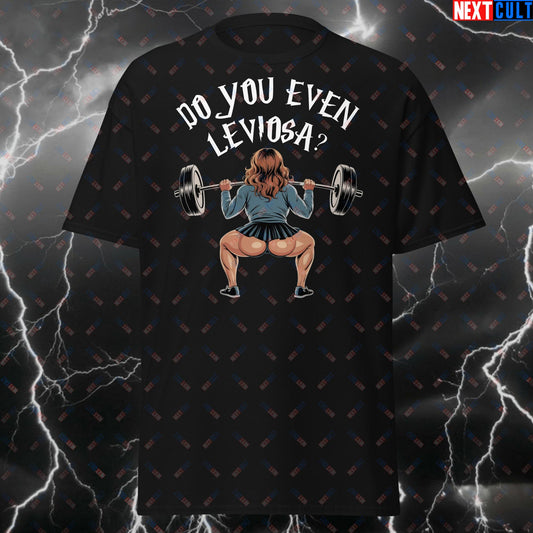 Do You Even Leviosa? Funny Gym Wizard T-Shirt - Magic Workout Tee for Gym Nerds & Lifters - Meme Fitness Tshirt for Gains T-shirts Bodybuilding Books Films Fitness Gym Harry Potter Leg Day Pump Cover Workout Next Cult Brand