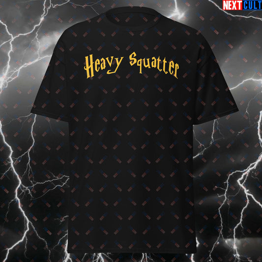 Heavy Squatter Gym Wizards Funny Workout T-Shirt – Leg Day Meme Tee for Powerlifting, Bodybuilding & Fitness Gains T-shirts Bodybuilding Books Films Fitness Gym Harry Potter Leg Day Powerlifting Pump Cover Workout Next Cult Brand