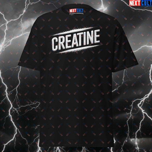 Funny Gym Shirt for Men - Hilarious Pump Cover T-Shirt - Sniffing Creatine Meme Tee for Lifters, Gymbros & Fitness Gains T-shirts Bodybuilding Fitness Gym Pump Cover Workout Next Cult Brand