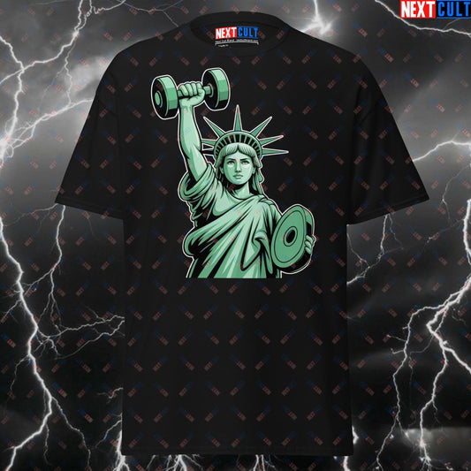 Funny Gym Shirt - Statue of Liberty Pump Cover T-Shirt for Lifters, Gym Meme Tee for Workout & Gains, Gymbro Fitness Top T-shirts 4th of July Bodybuilding Fitness Gym Pump Cover Statue of Liberty Workout Next Cult Brand
