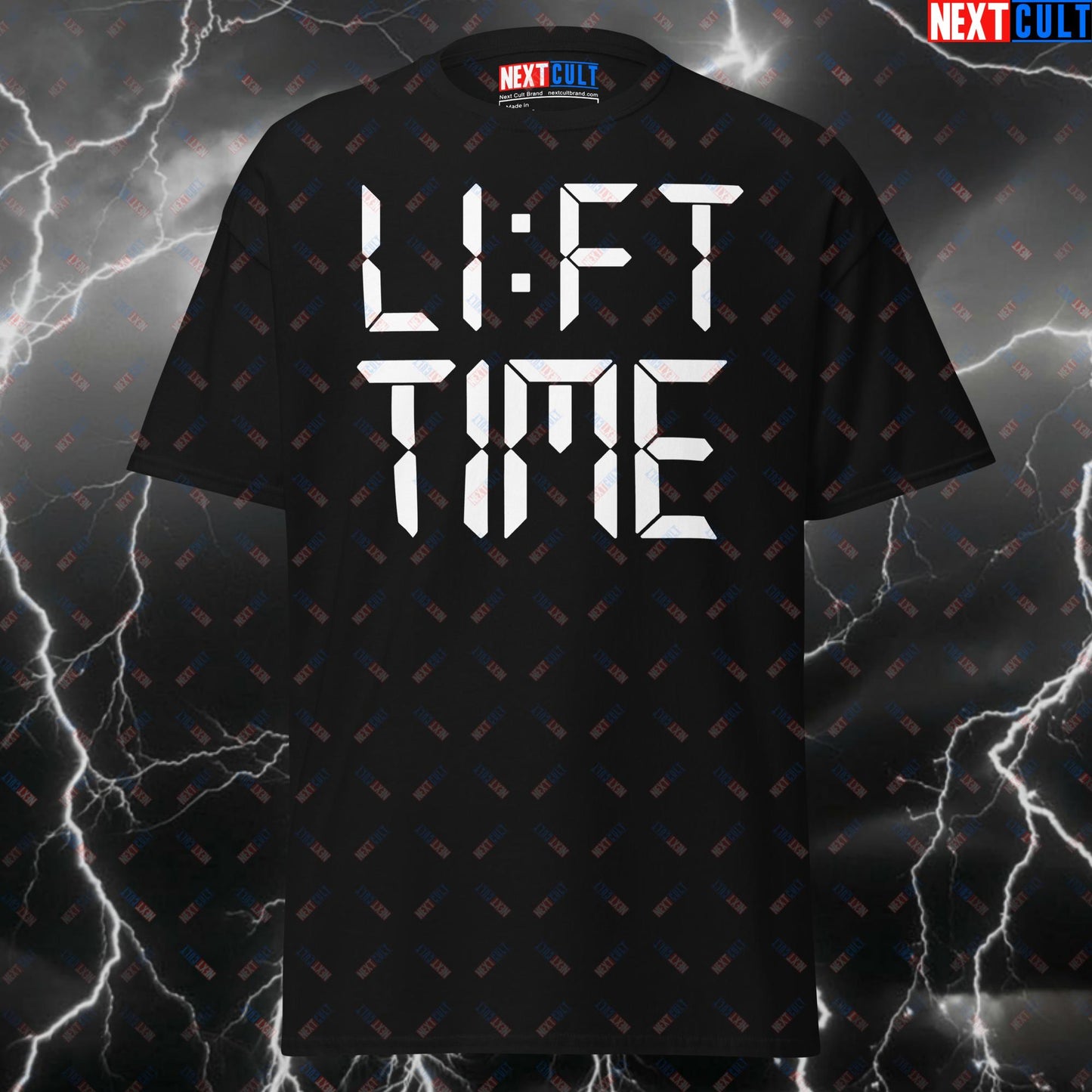 Funny Gym Shirt - Lift Time Pump Cover T-Shirt for Gym Bros - Meme Workout Tee for Bodybuilding & Powerlifting Gains T-shirts Fitness Gym Pump Cover Workout Next Cult Brand