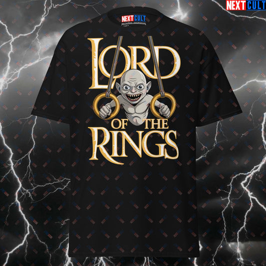 Funny Gym Shirt - Lord of the Calisthenics Rings Pump Cover T-Shirt - Meme Workout Tee for Gymbros & Lifters T-shirts Books Calisthenics Films Fitness Gym Lord of the Rings Pump Cover Workout Next Cult Brand