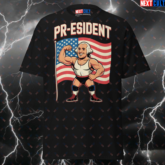 Funny Patriotic Gym T-Shirt - George Washington Pump Cover Tee for PRs, Lifters & Gymbros - 4th of July Fitness Meme Shirt T-shirts 4th of July Bodybuilding Fitness George Washington Gym Powerlifting Pump Cover Workout Next Cult Brand