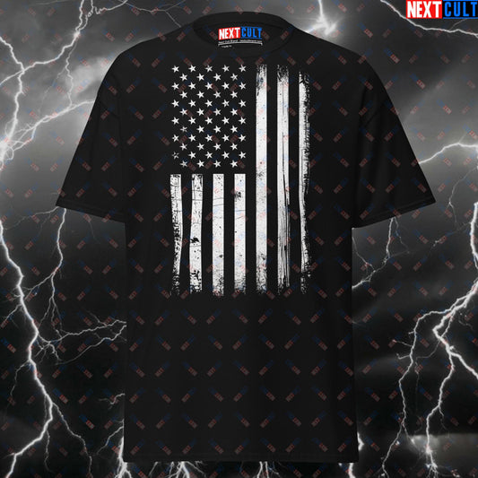 Distressed American Flag Gym T-Shirt – Funny 4th of July Pump Cover for Lifters & Gymbros (USA Patriotic Fitness Tee) T-shirts 4th of July Fitness Gym Pump Cover Workout Next Cult Brand