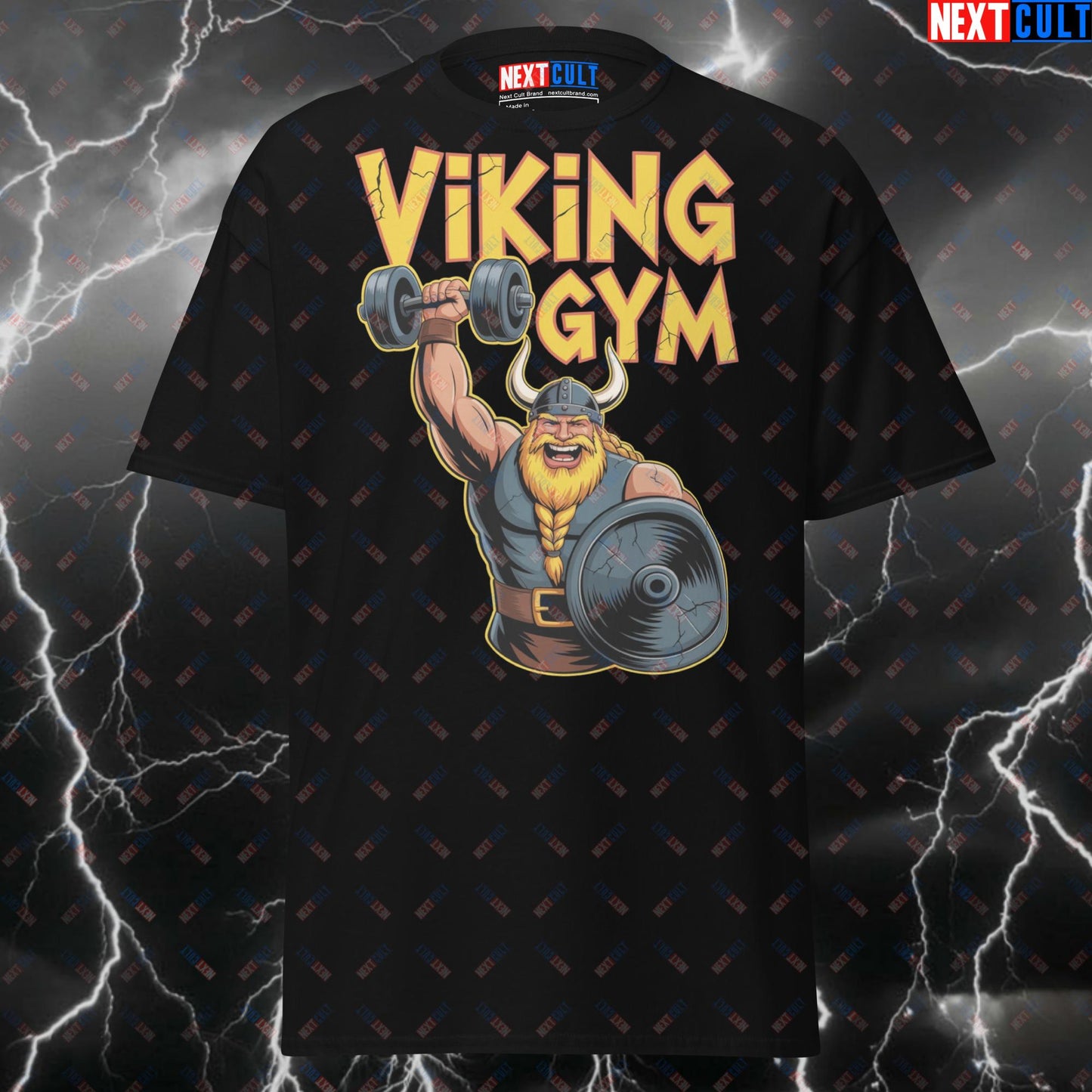 Funny Viking Gym T-Shirt - Norse Workout Pump Cover Tee for Lifters & Gymbros - Viking Fitness Meme Shirt T-shirts Bodybuilding Fitness Gym Pump Cover Vikings Workout Next Cult Brand