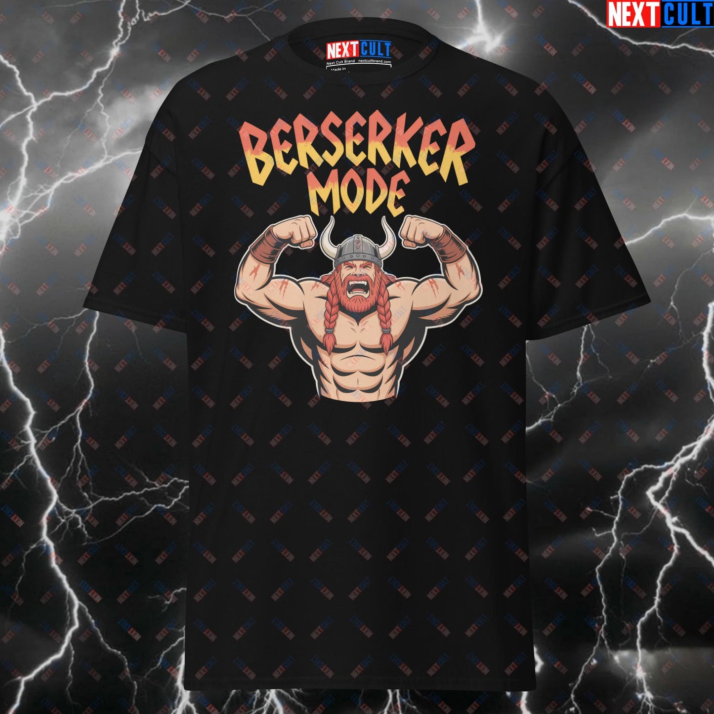 Berserker Mode Viking Gym T-Shirt - Funny Norse Workout Tee for Lifters & Gymbros - Pump Cover Fitness Shirt T-shirts Bodybuilding Fitness Gym Pump Cover Vikings Workout Next Cult Brand