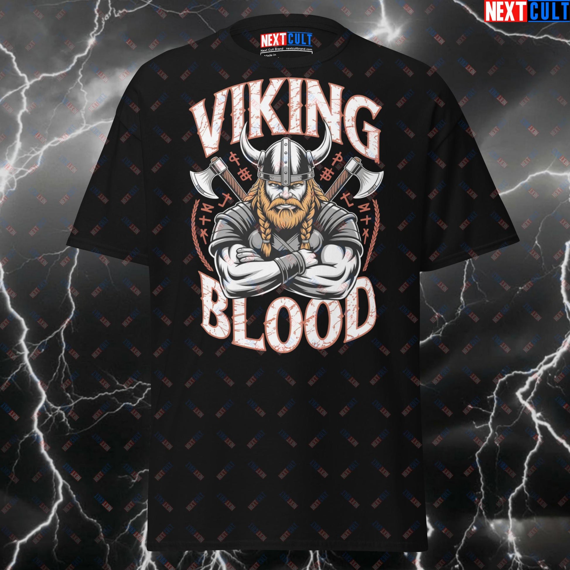Viking Blood Pump Cover Gym Shirt - Funny Viking Gym Tee for Lifters, Bodybuilding & Gains - Norse Fitness Meme T-Shirt T-shirts Bodybuilding Fitness Gym Pump Cover Vikings Workout Next Cult Brand