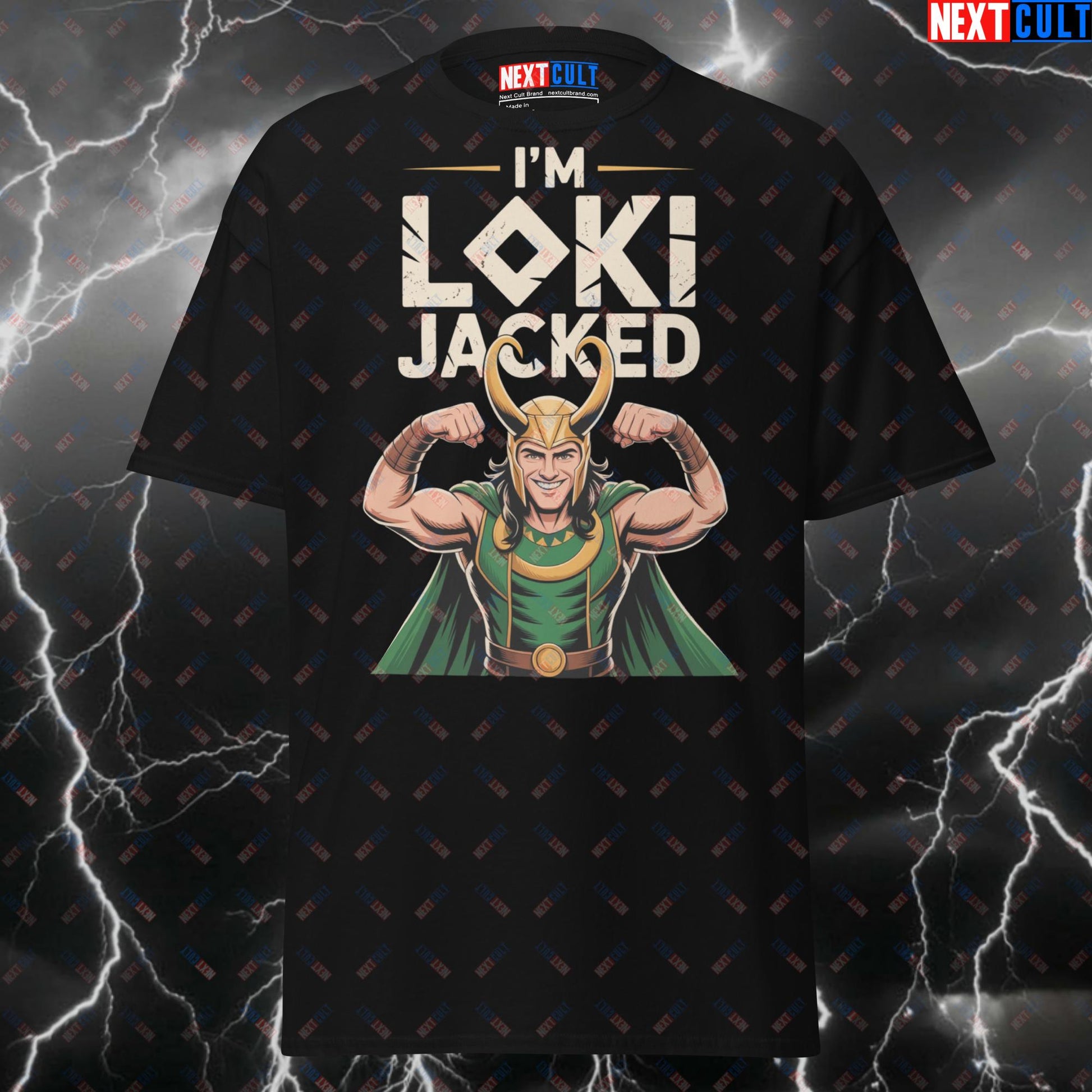 I'm Loki Jacked Pump Cover Tee for Lifters, Gymbros & Norse Gains Meme Shirt T-shirts Bodybuilding Films Fitness Gym Loki Pump Cover Superheroes TV Vikings Workout Next Cult Brand