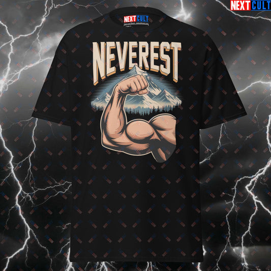 Neverest Funny Gym T-Shirt - Muscle Mountain Pump Cover Tee for Lifters, Gymbros & Fitness Meme Lovers T-shirts Bodybuilding Fitness Gym Pump Cover Workout Next Cult Brand