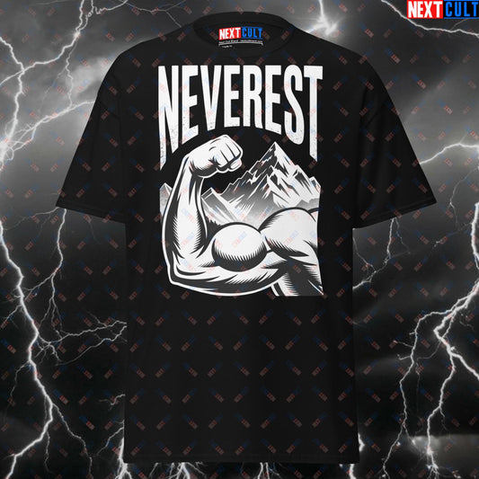 Neverest Funny Gym T-Shirt - Muscle Mountain Pump Cover Tee for Lifters, Gymbros & Fitness Meme Lovers T-shirts Bodybuilding Fitness Gym Pump Cover Workout Next Cult Brand