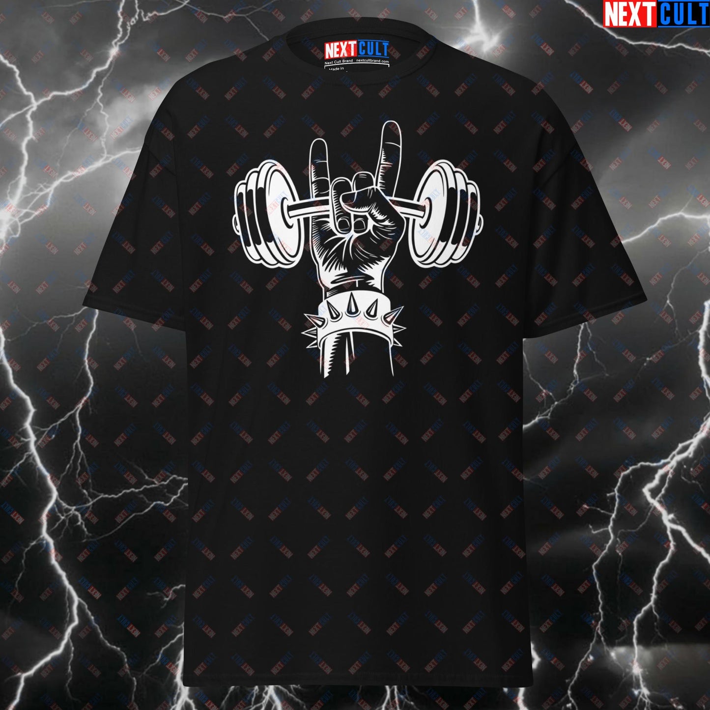 Heavy Metal Gym T-Shirt - Funny Rock Music Pump Cover Tee for Lifters, Gymbros & Fitness Gains T-shirts Bodybuilding Fitness Gym Pump Cover Rock Music Workout Next Cult Brand