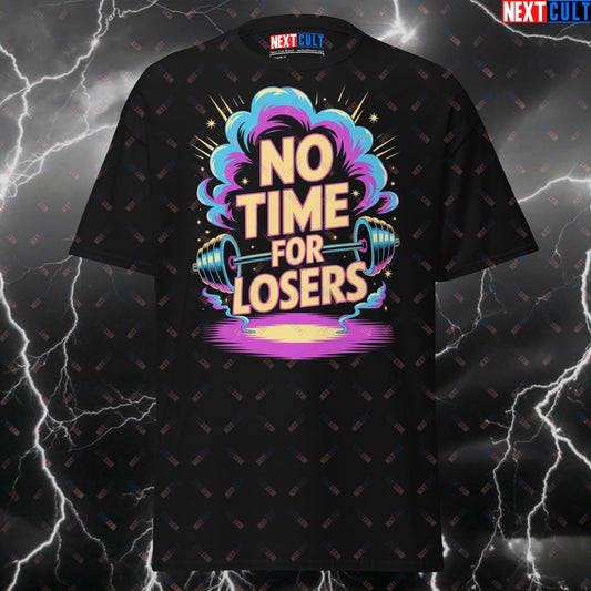 No Time For Losers Gym T-Shirt - Funny Workout Tee for Lifters & Gymbros - Queen Rock Music Pump Cover Top T-shirts Bodybuilding Fitness Gym Powerlifting Pump Cover Queen Rock Music Workout Next Cult Brand