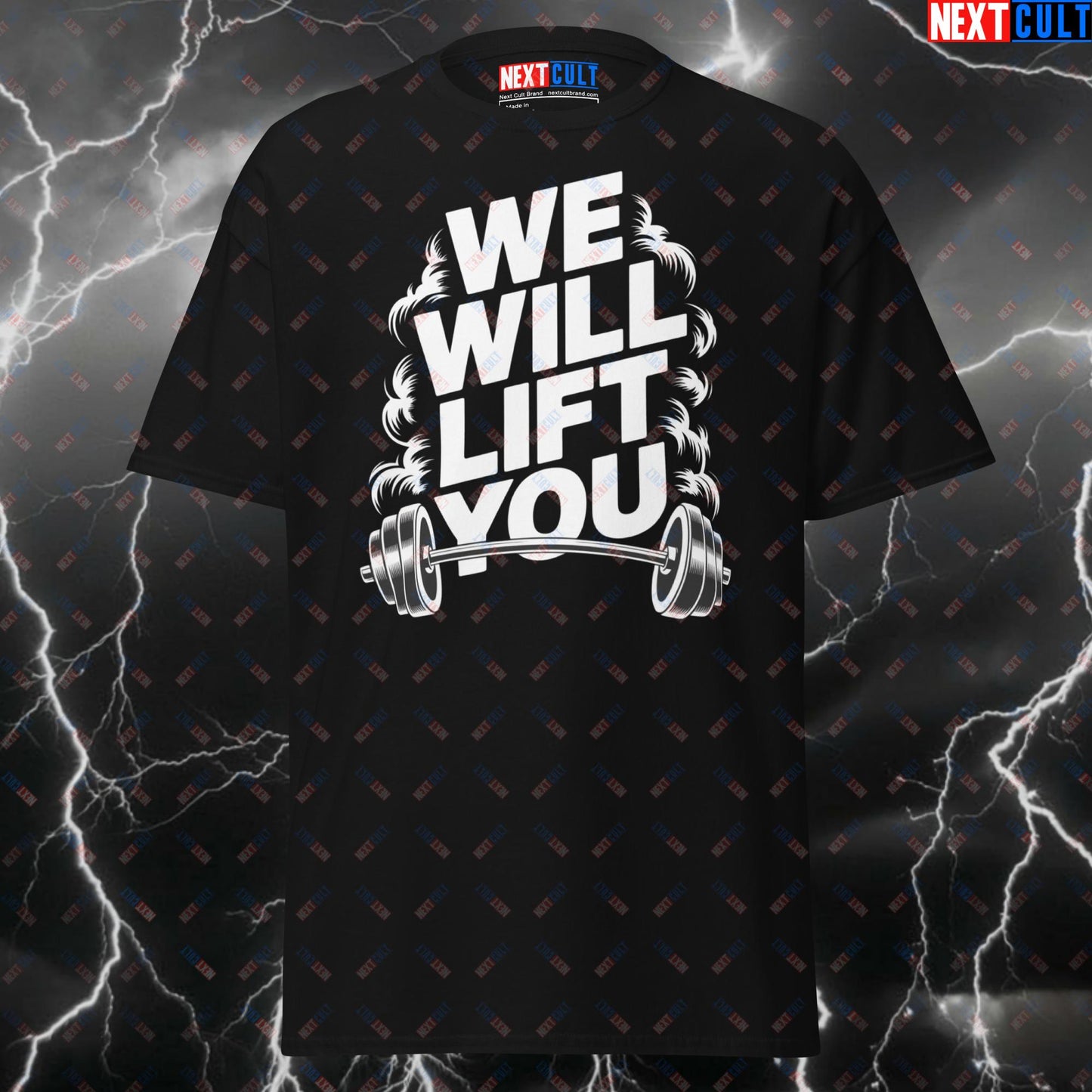 We Will Lift You Queen Rock Music Meme Tee - Gymbro Workout Pump Cover Top for Bodybuilding & Gains T-shirts Bodybuilding Fitness Gym Powerlifting Pump Cover Queen Rock Music Workout Next Cult Brand