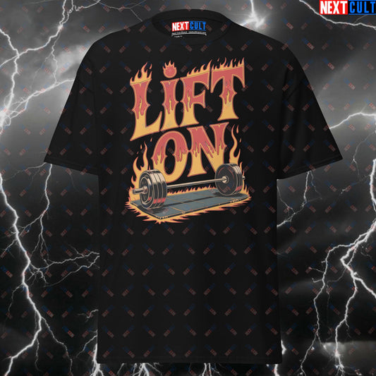 Lift On Funny Gym T-Shirt - Aerosmith Rock Music Pump Cover Tee for Lifters, Gymbro & Fitness Meme Lovers T-shirts Aerosmith Bodybuilding Fitness Gym Powerlifting Pump Cover Rock Music Workout Next Cult Brand