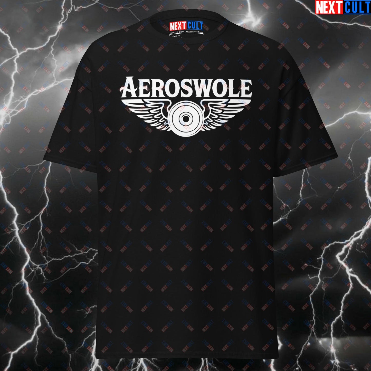 Aeroswole Funny Gym Shirt – Rock Music & Bodybuilding Meme Tee for Lifters, Gymbro Pump Cover Workout Top T-shirts Aerosmith Bodybuilding Fitness Gym Pump Cover Rock Music Workout Next Cult Brand
