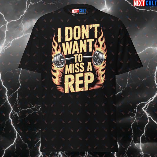 I Don’t Want To Miss A Rep Aerosmith Meme Tee | Workout Pump Cover Top for Lifters & Gymbros - Funny Gym T-Shirt T-shirts Aerosmith Bodybuilding Fitness Gym Powerlifting Pump Cover Rock Music Workout Next Cult Brand