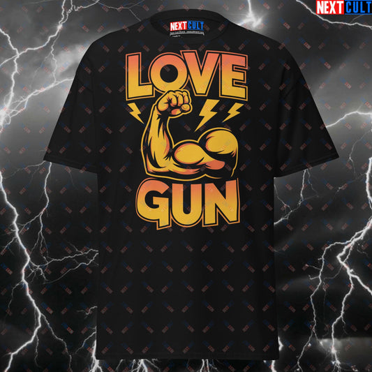 Love Gun Big Biceps Funny Gym Shirt – KISS Rock Music Pump Cover Tee for Lifters & Gymbros T-shirts Bodybuilding Fitness Gym KISS Pump Cover Rock Music Workout Next Cult Brand
