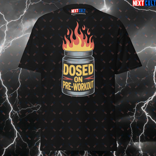 Dosed On Preworkout Funny Gym Shirt – Red Hot Chili Peppers Meme Tee for Lifters, Pump Cover Gymbro Top T-shirts Bodybuilding Fitness Gym Pump Cover Red Hot Chili Peppers Rock Music Workout Next Cult Brand