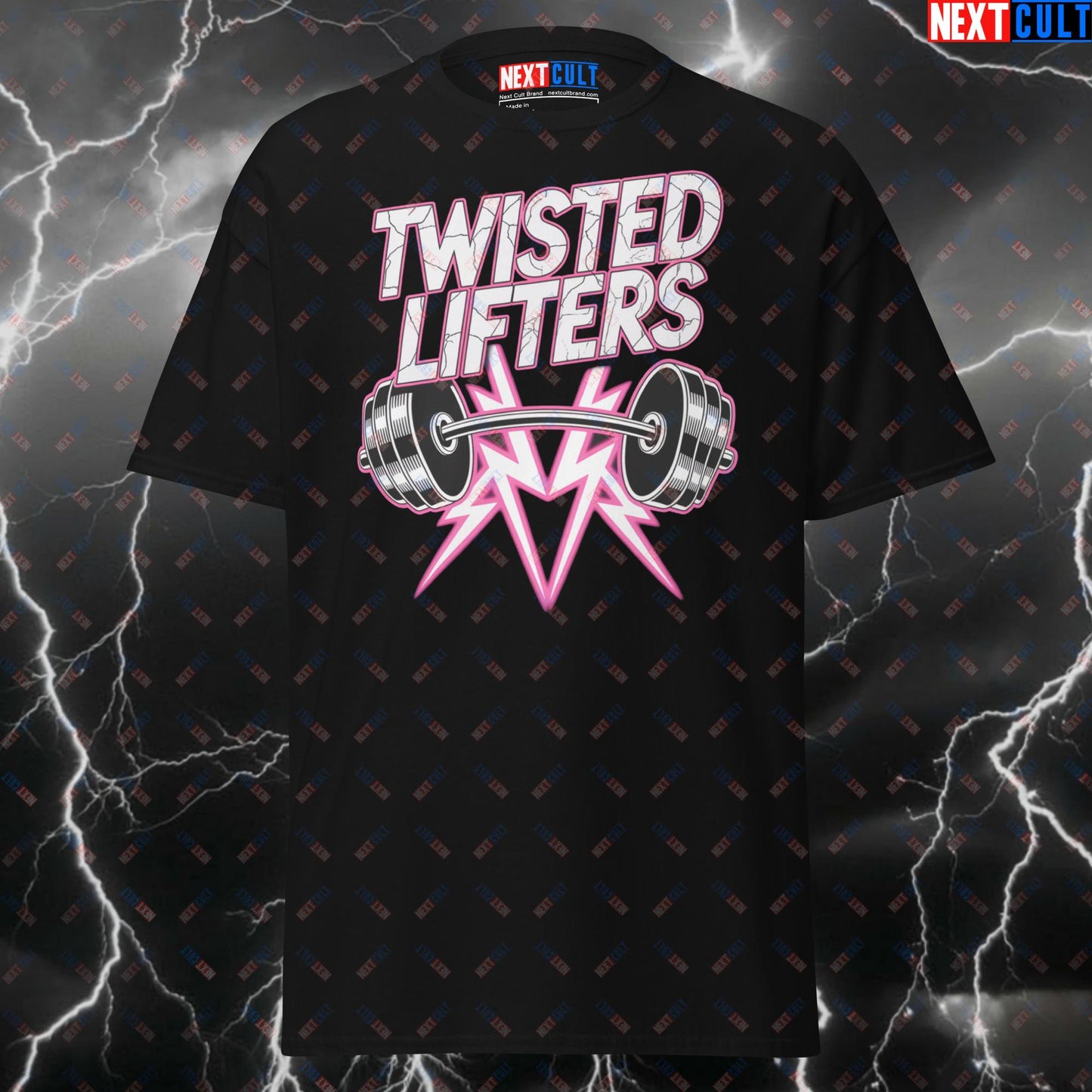 Twisted Lifters Meme T-Shirt for Workout & Gains - Funny Gym Shirt for Lifters - Heavy Metal Pump Cover Tee T-shirts Bodybuilding Fitness Gym Pump Cover Rock Music Twisted Sister Workout Next Cult Brand