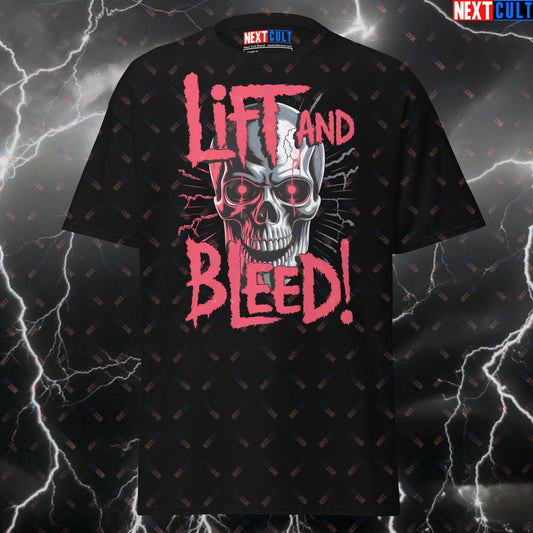 Lift And Bleed Slipknot Heavy Metal Gym T-Shirt - Funny Gymbro Pump Cover Tee for Lifters & Powerlifting Gains T-shirts Bodybuilding Fitness Gym Powerlifting Pump Cover Rock Music Slipknot Workout Next Cult Brand
