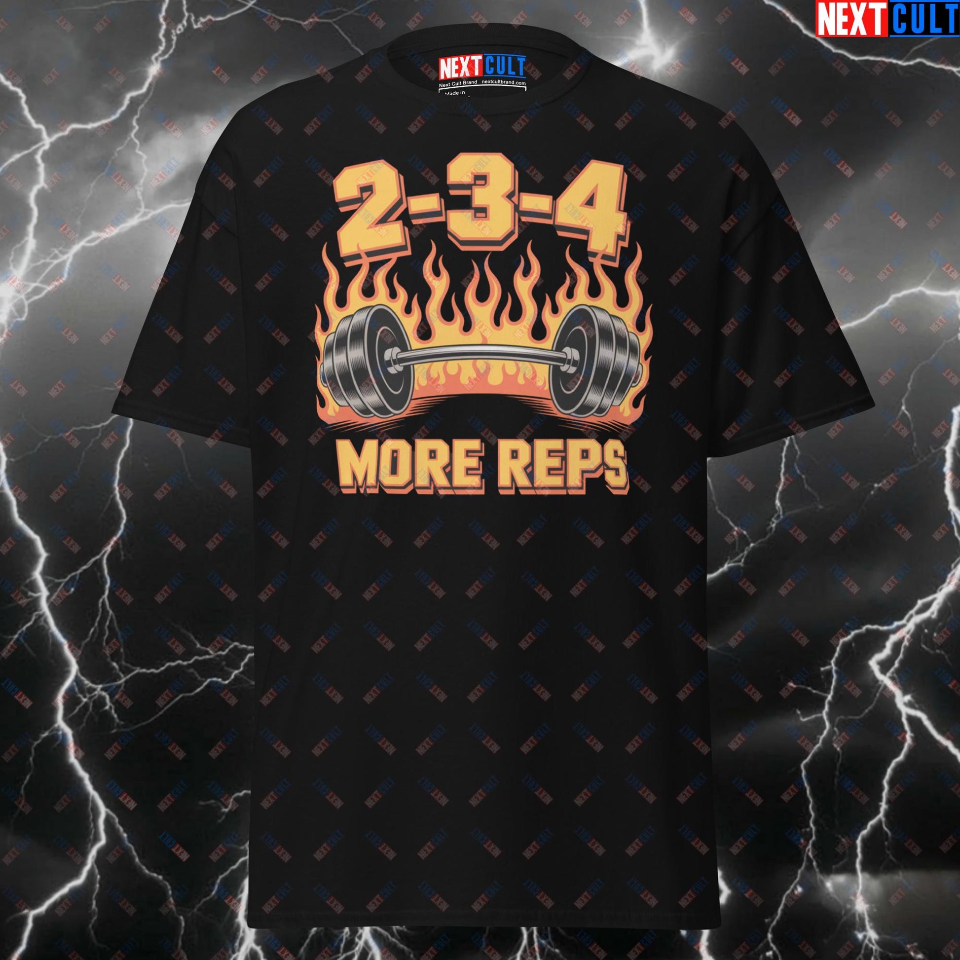 2-3-4 More Reps Rammstein Pump Cover Tee for Lifters & Gymbros - Heavy Metal Workout T-Shirt - Funny Gym Shirt T-shirts Bodybuilding Fitness Gym Pump Cover Rammstein Rock Music Workout Next Cult Brand