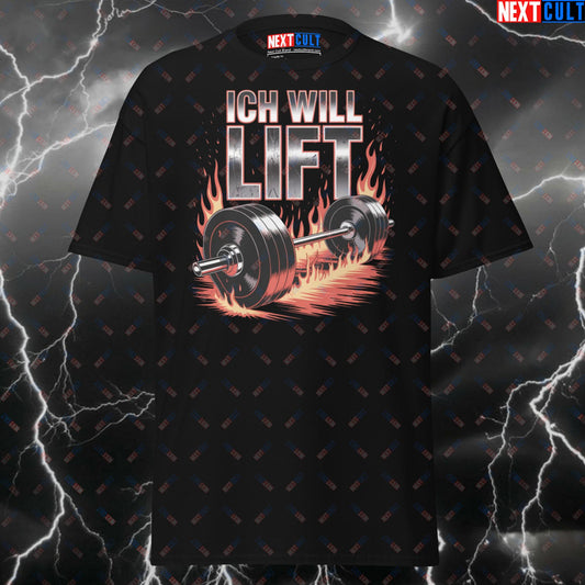 Ich Will Lift Funny Gym Shirt – Rammstein-Inspired Workout Tee for Gains, Pump Cover & German Metal Gymbro Meme Top T-shirts Bodybuilding Fitness Gym Powerlifting Pump Cover Rammstein Rock Music Workout Next Cult Brand