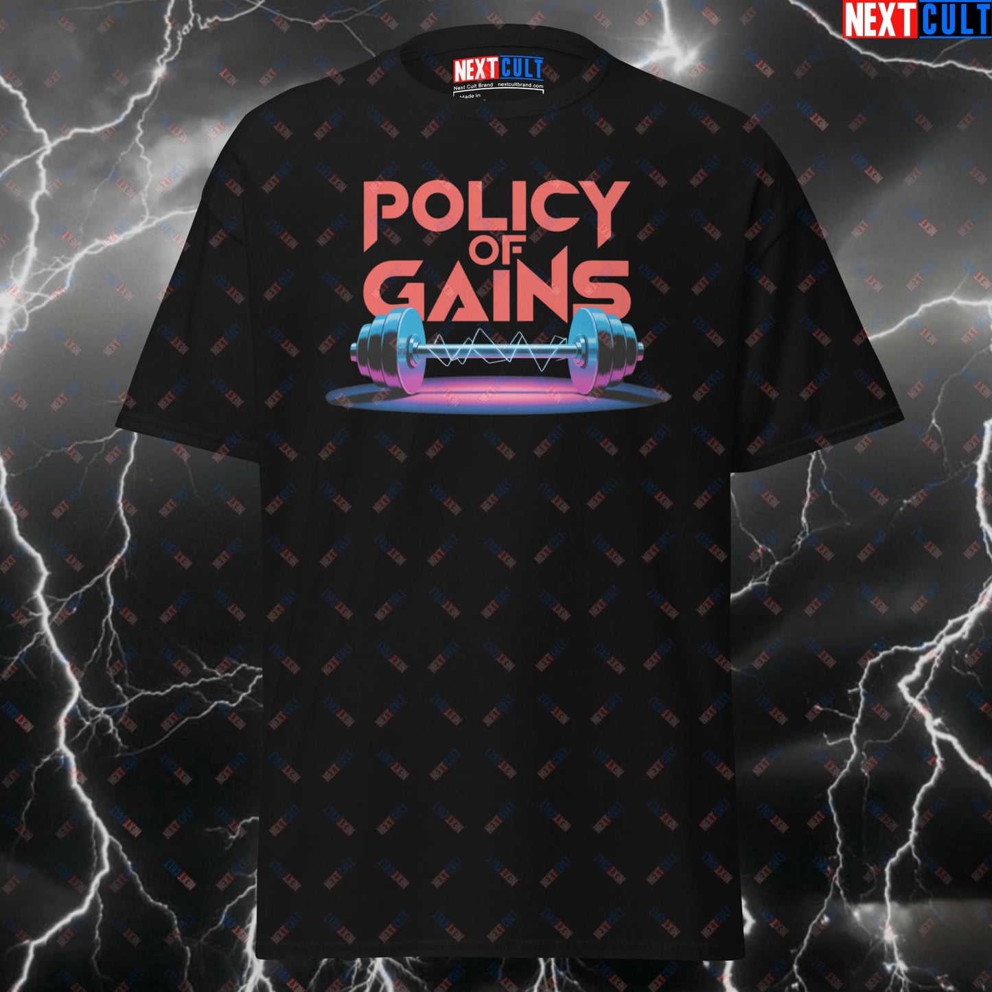 Policy Of Gains Depeche Mode Rock Music Tee for Lifters - Gymbro Workout Pump Cover T-Shirt - Funny Gym Shirt T-shirts Bodybuilding Depeche Mode Fitness Gym Pump Cover Rock Music Workout Next Cult Brand