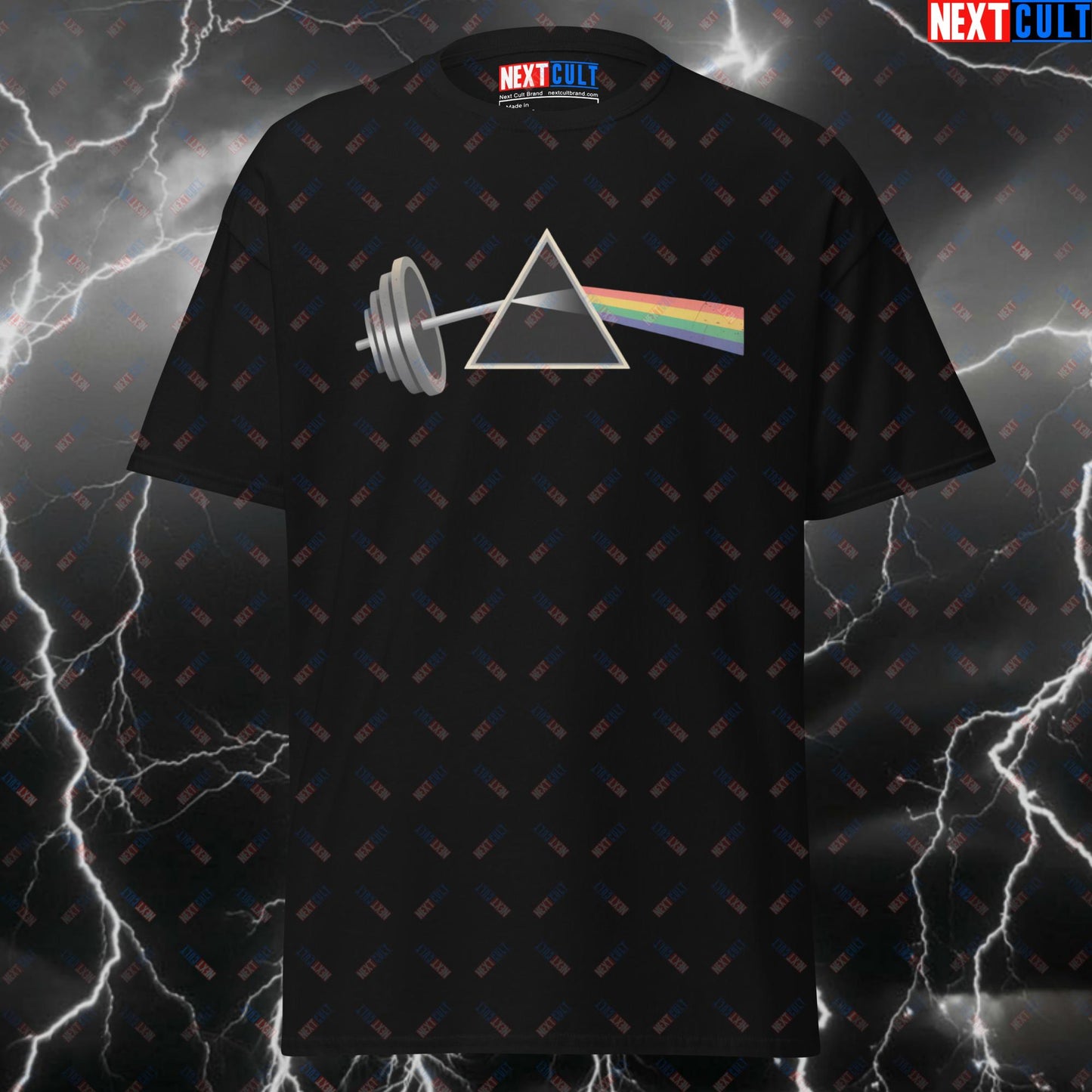 The Dark Side of Lifting Funny Gym Shirt – Pink Floyd Gym Meme Tee for Lifters, Workout Pump Cover & Fitness Gains Top T-shirts Bodybuilding Fitness Gym Pink Floyd Powerlifting Pump Cover Rock Music Workout Next Cult Brand