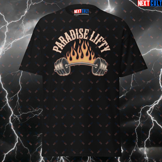 Paradise Lifty Funny Guns N' Roses Gym T-Shirt - Rock Music Workout Tee for Lifters & Gymbros - Pump Cover Meme Top for Bodybuilding Gains T-shirts Bodybuilding Fitness Guns N' Roses Gym Powerlifting Pump Cover Rock Music Workout Next Cult Brand