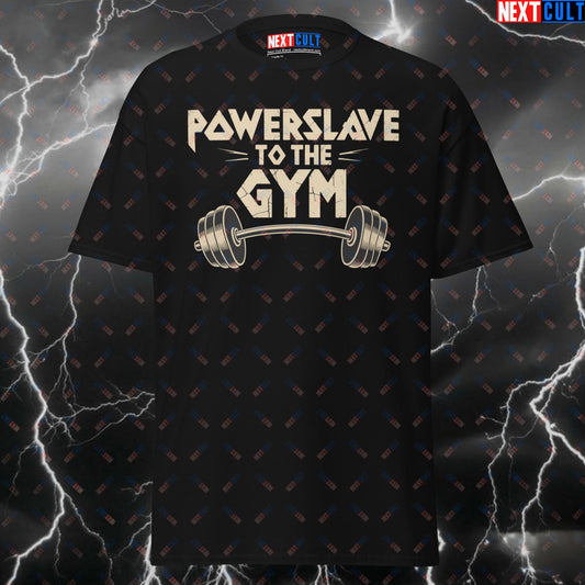 Powerslave To The Gym T-Shirt - Funny Iron Maiden Heavy Metal Gym Tee for Lifters, Workout Pump Cover & Meme Gymbro Top T-shirts Bodybuilding Fitness Gym Iron Maiden Pump Cover Rock Music Workout Next Cult Brand