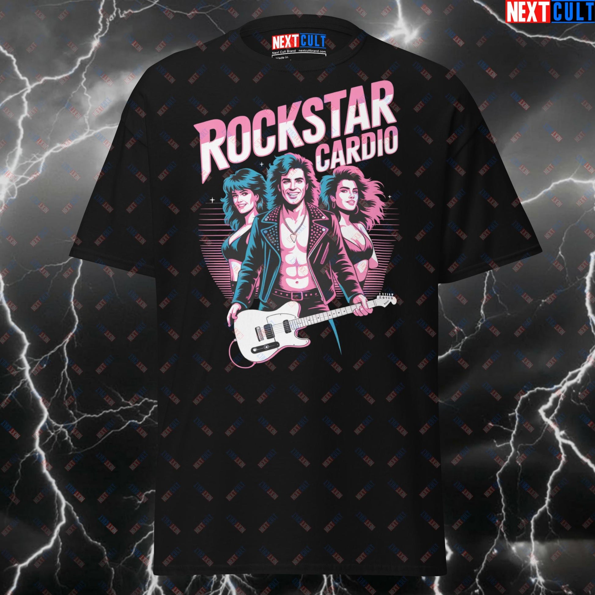 Funny Gym Shirt for Lifters & Rockstars – Hot Babes Gym Tee | Rockstar Cardio Pump Cover Top for Men & Women T-shirts Bodybuilding Cardio Fitness Gym Pump Cover Rock Music Workout Next Cult Brand