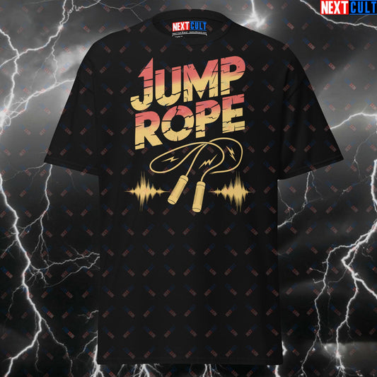 Jump Rope Cardio Van Halen Rock Music Gymbro Meme Top for Lifters & Gains - Funny Gym Shirt & Pump Cover Tee T-shirts Bodybuilding Cardio Fitness Gym Pump Cover Rock Music Workout Next Cult Brand