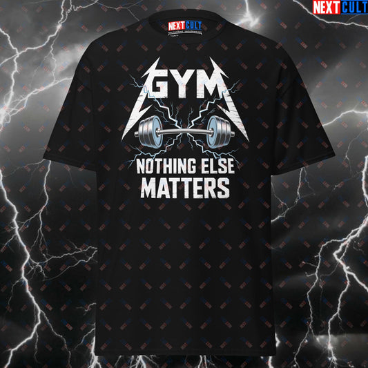 Gym Nothing Else Matters Funny Gym Shirt – Metallica Heavy Metal Workout Tee for Lifters & Gymbros – Pump Cover Fitness Top T-shirts Bodybuilding Fitness Gym Metallica Powerlifting Pump Cover Rock Music Workout Next Cult Brand