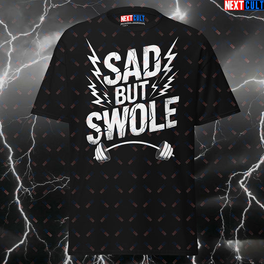 Sad But Swole Funny Gym T-Shirt – Heavy Metal Pump Cover for Lifters, Metallica Gymbro Meme Tee for Workout & Gains T-shirts Bodybuilding Fitness Gym Metallica Pump Cover Rock Music Workout Next Cult Brand