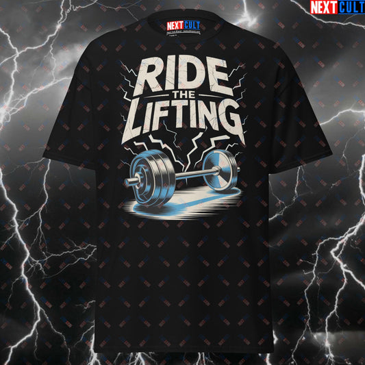 Ride The Lifting Funny Gym Shirt – Heavy Metal Workout Tee for Gymbros & Powerlifting Gains – Pump Cover T-Shirt T-shirts Bodybuilding Fitness Gym Metallica Powerlifting Pump Cover Rock Music Workout Next Cult Brand
