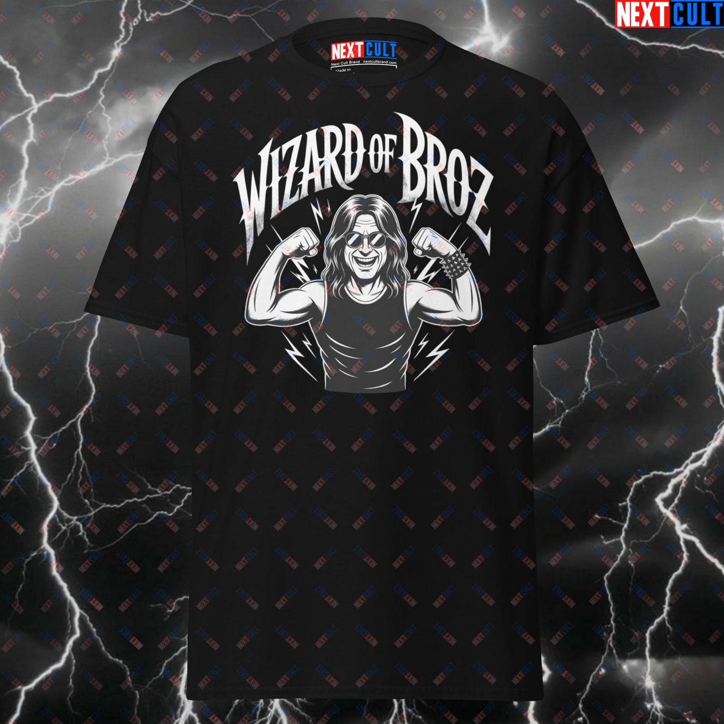 Wizard of Broz Funny Gym T-Shirt – Ozzy Osbourne Heavy Metal Pump Cover Tee for Lifters, Gymbros & Fitness Gains T-shirts Bodybuilding Fitness Gym Ozzy Osbourne Pump Cover Rock Music Workout Next Cult Brand