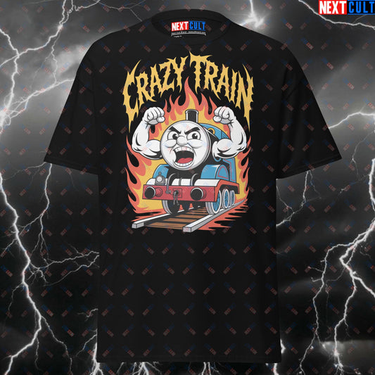 Crazy Train Gym Shirt - Funny Ozzy Osbourne Heavy Metal Pump Cover Tee for Lifters & Gymbros - Fitness Meme T-Shirt T-shirts Bodybuilding Fitness Gym Ozzy Osbourne Pump Cover Rock Music TV Workout Next Cult Brand