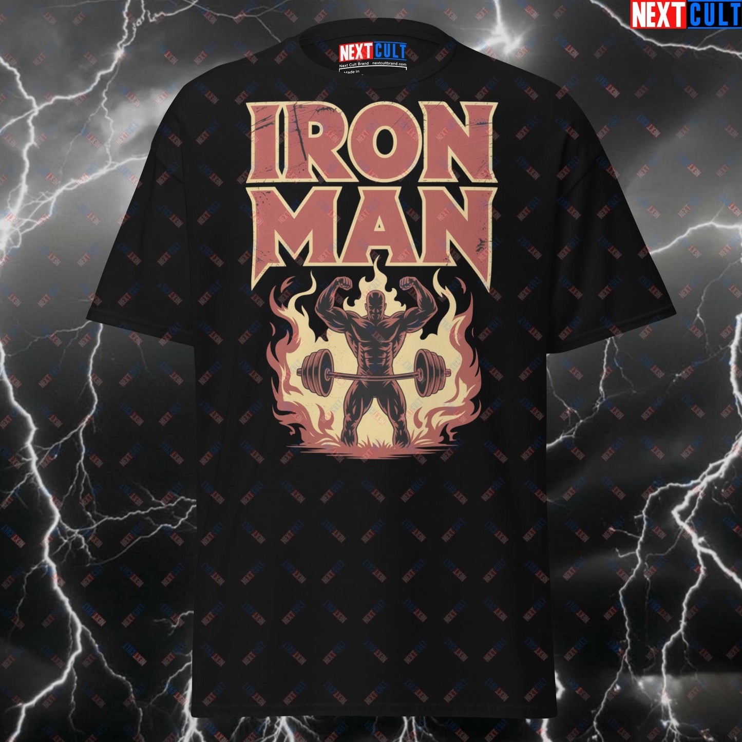 Iron Man & Black Sabbath Heavy Metal Gym T-Shirt - Funny Pump Cover Tee for Lifters, Gymbros & Fitness Gains Meme Top T-shirts Black Sabbath Bodybuilding Fitness Gym Pump Cover Rock Music Workout Next Cult Brand