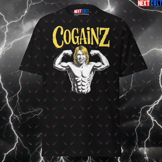 Cogainz Kurt Cobain Grunge Gym T-Shirt - Funny Nirvana Workout Tee for Lifters & Gymbros - Pump Cover Meme Top T-shirts Bodybuilding Fitness Gym Nirvana Pump Cover Rock Music Workout Next Cult Brand