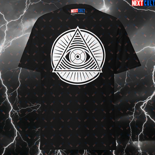 Gym Illuminati Pump Cover - Funny Gym T-Shirt for Lifters & Gymbros - Cult Fitness Meme Tee for Workout Gains T-shirts Bodybuilding Fitness Gym Powerlifting Pump Cover Workout Next Cult Brand