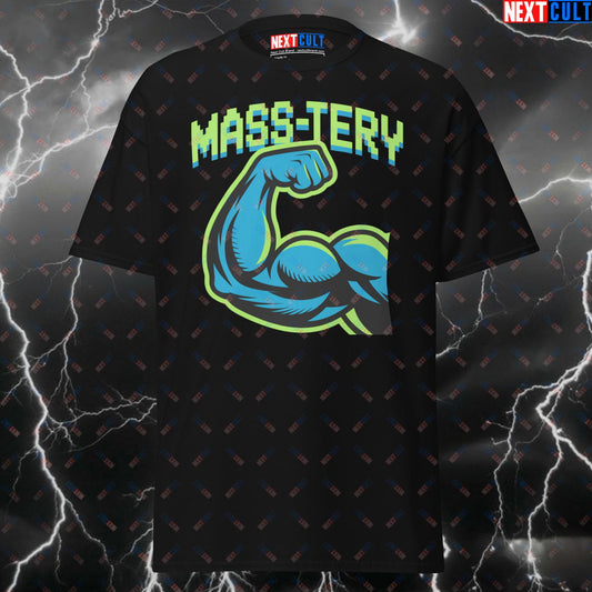 Mass-tery Funny Gym Shirt - Pump Cover Tee for Lifters, Gym Meme T-Shirt for Bodybuilding & Powerlifting Gains T-shirts Bodybuilding Fitness Gym Pump Cover Workout Next Cult Brand