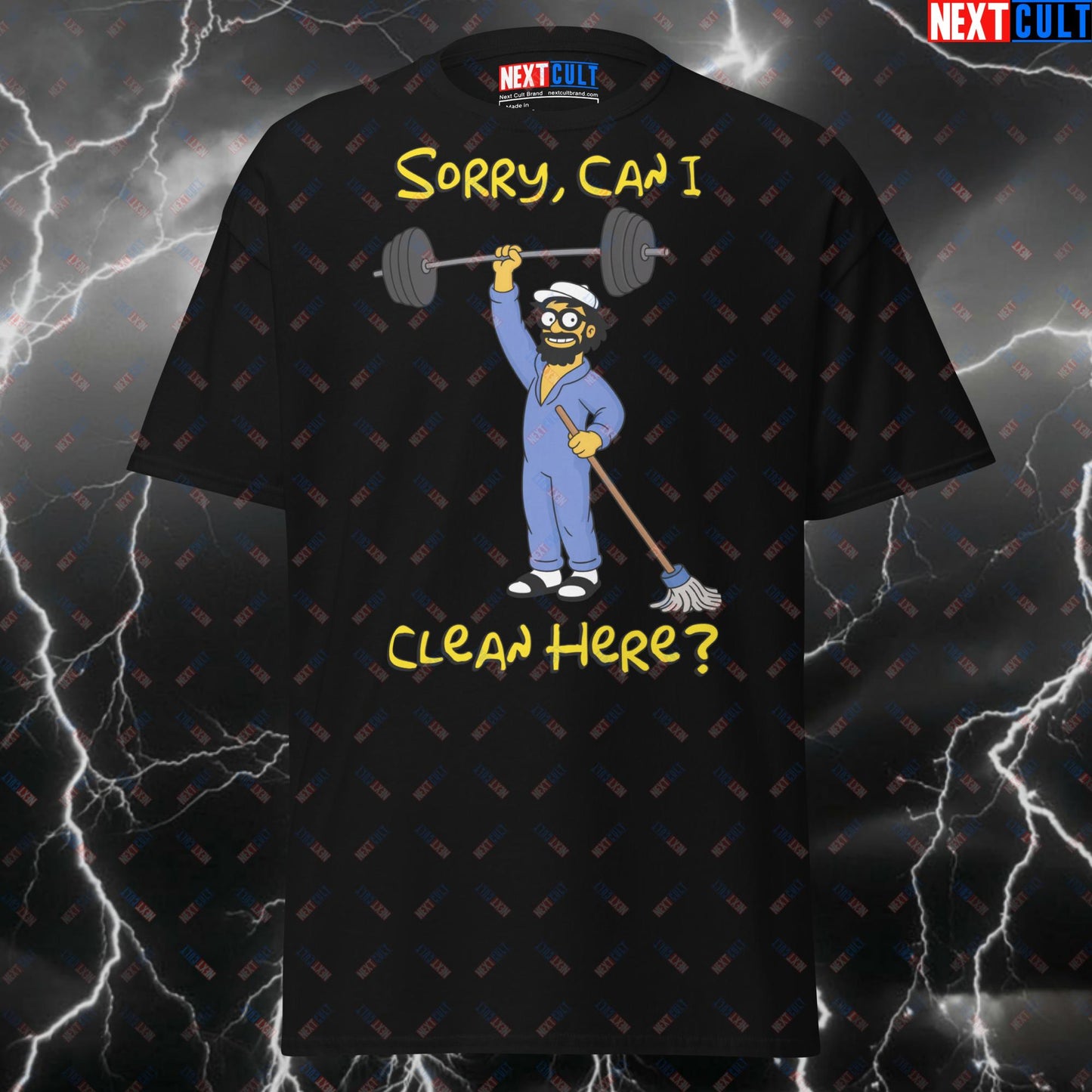 Sorry Can I Clean Here? Anatoly Shirt - Funny Gym Meme Tee for Lifters, Pump Cover Workout Top for Bodybuilding & Fitness Gains T-shirts Anatoly Bodybuilding Fitness Gym Powerlifting Pump Cover Workout Next Cult Brand
