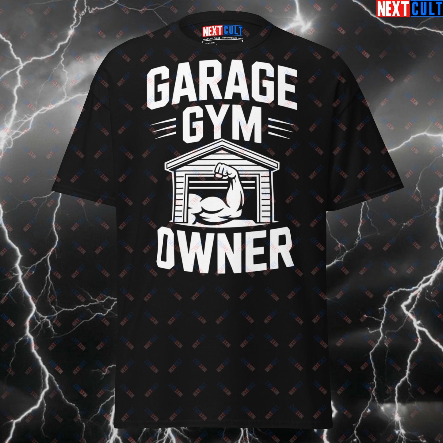 Funny Garage Gym T-Shirt - Garage Gym Owner Meme Tee | Workout Pump Cover Top for Lifters & Gymbros | Fitness Bodybuilding Humor T-shirts Fitness Gym Home Gym Pump Cover Workout Next Cult Brand