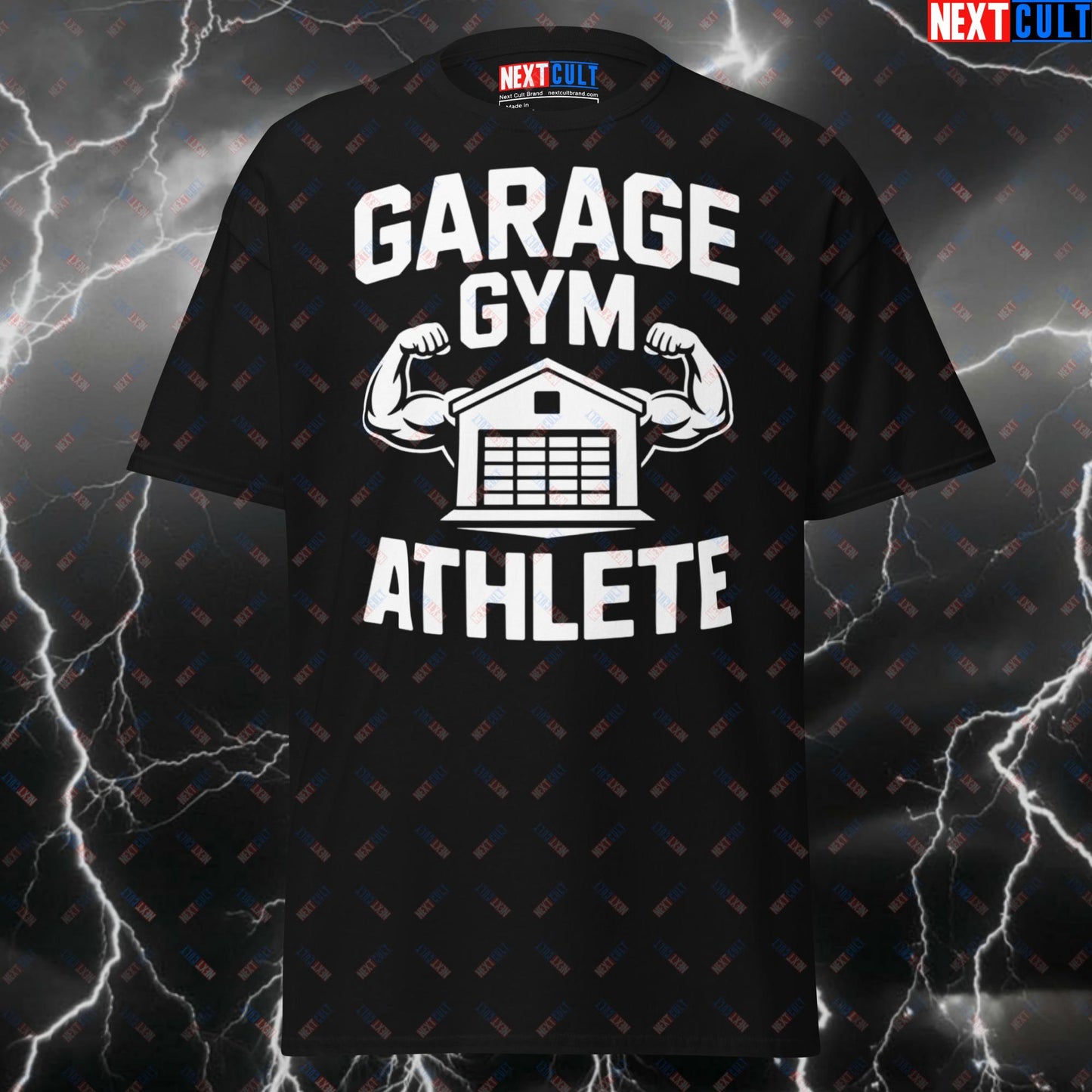 Funny Garage Gym Shirt for Lifters - Garage Gym Athlete Meme Tee | Pump Cover Workout Top for Home Gym Gains & Gymbros T-shirts Fitness Gym Home Gym Pump Cover Workout Next Cult Brand